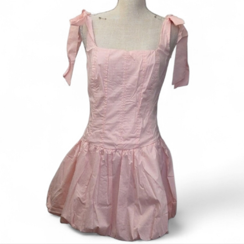 Lush Tie Strap Bubble Dress - Picture 2 of 7